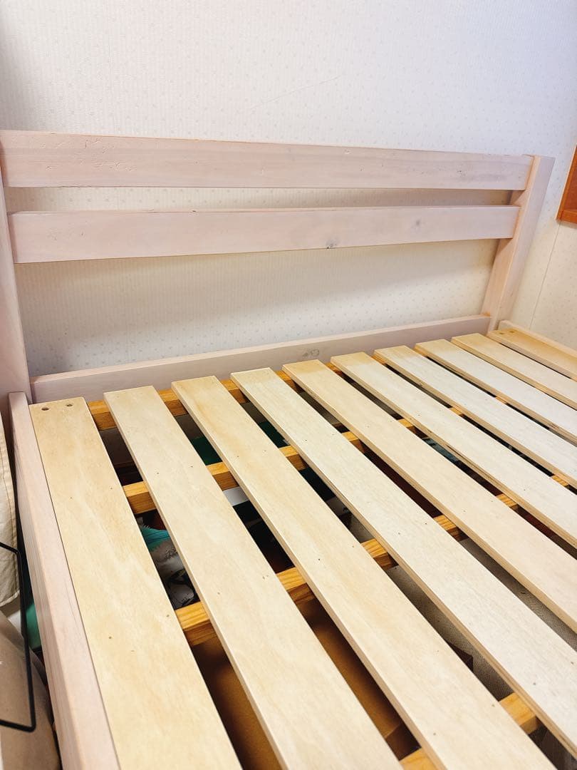 木製シングルすのこベッド★シアーホワイト シングル] 天然木無垢材すのこベッド フレーム単体 | 家具・インテリア