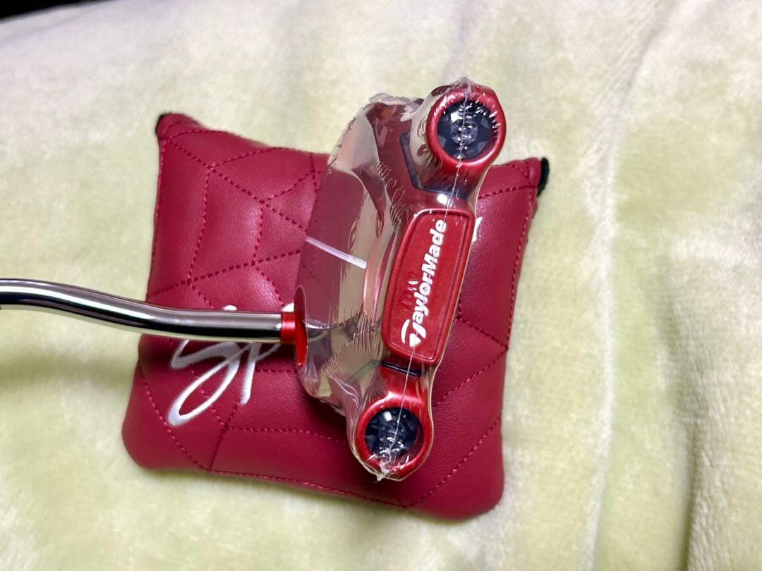 新品 スパイダー レッド パター ダブルベンド 34インチ カバー付き