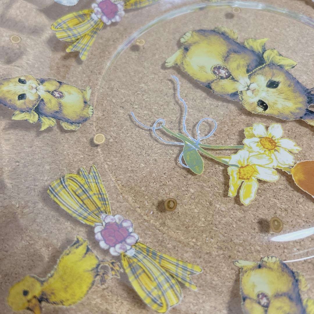 yukiemon ユキエモン コラージュアートプレート おいのりうさちゃん