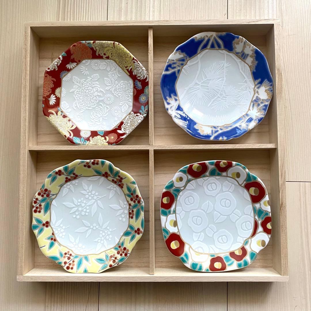 タキマキ 九谷焼き 中皿4枚セット 滝沢眞規子 - メルカリ