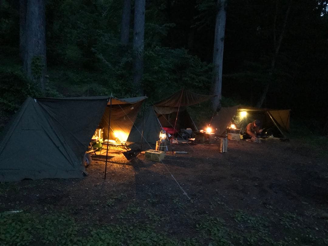 取説付《USパップテント仕様》 コンパクト二股フレーム＋棟ポール楽々設営快適空間