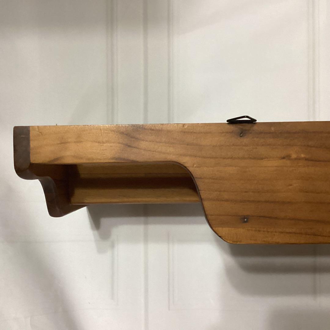 ウッド棚ラック　ウォールシェルフ　ウォールラック　ラックフック付　古屋加江子