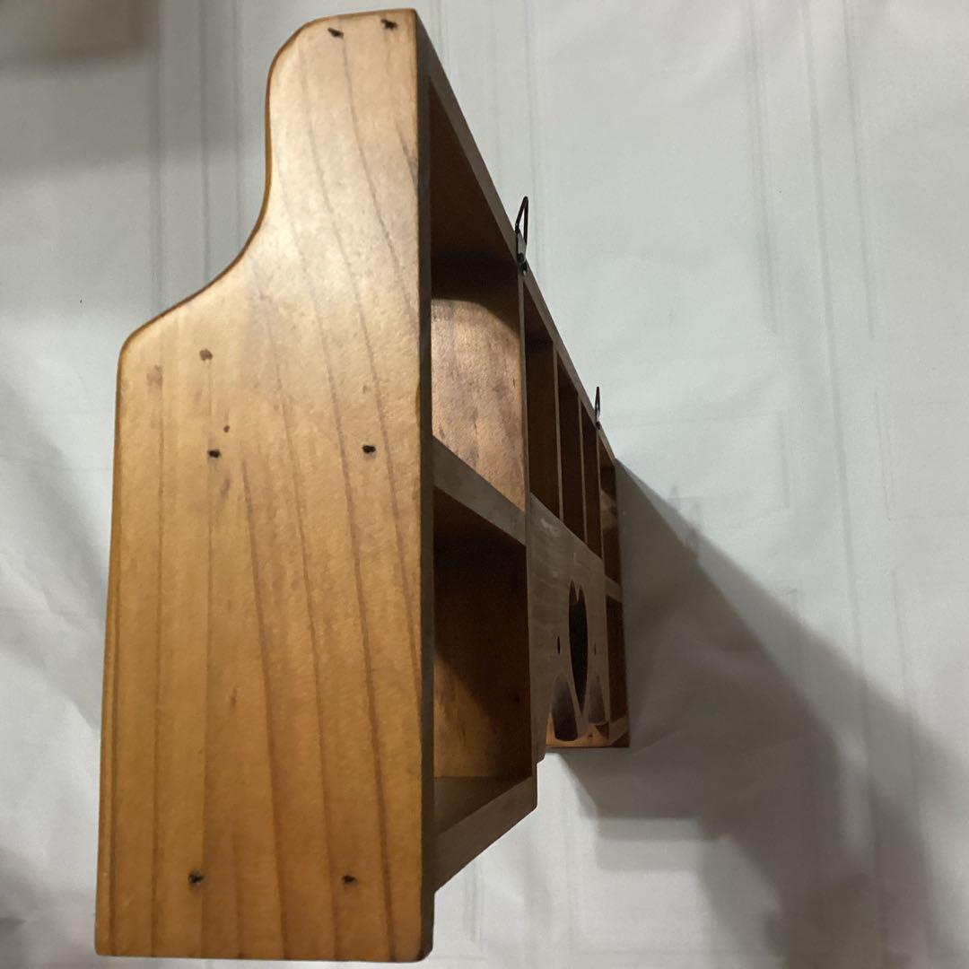 ウッド棚ラック　ウォールシェルフ　ウォールラック　ラックフック付　古屋加江子