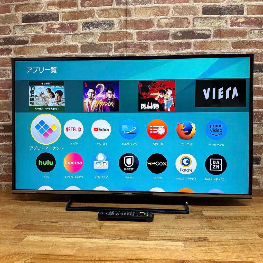 パナソニック 49V型 4K液晶テレビ ビエラ TH-49DX600 動画アプリ