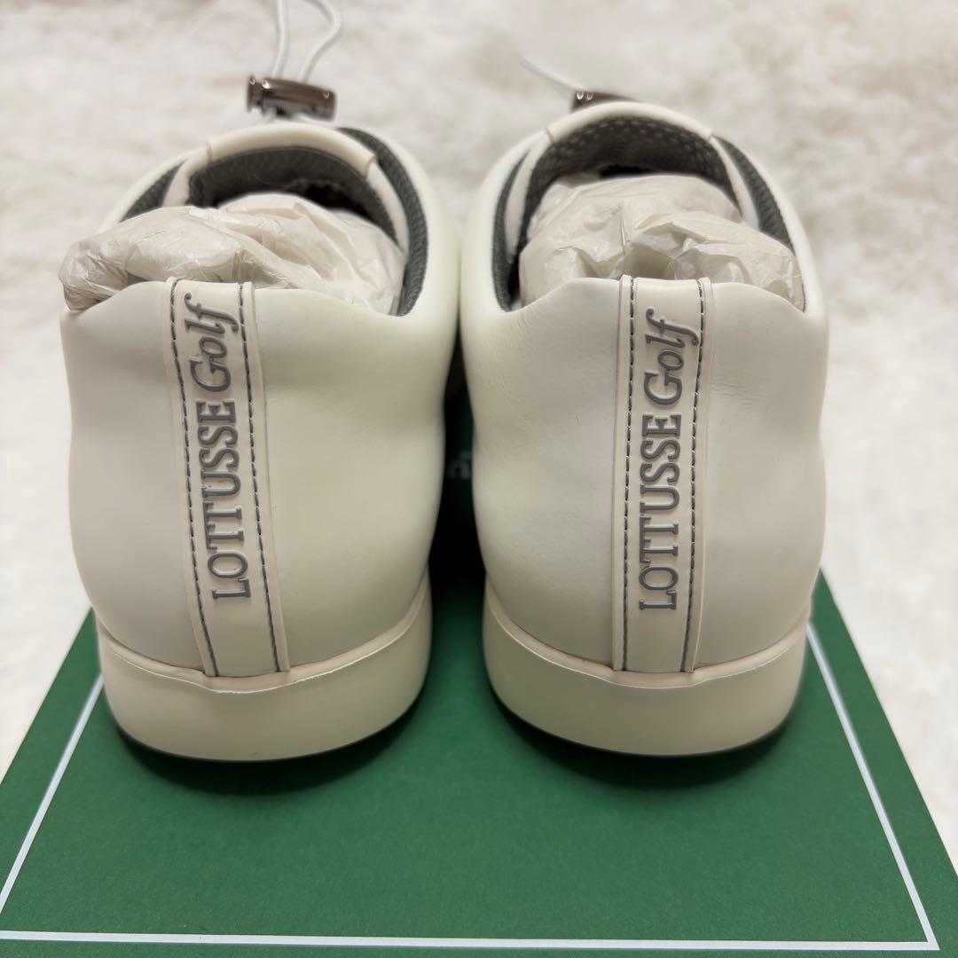 新品】 LOTTUSSE Golf レザーゴルフシューズ 24.0 ホワイト - メルカリ