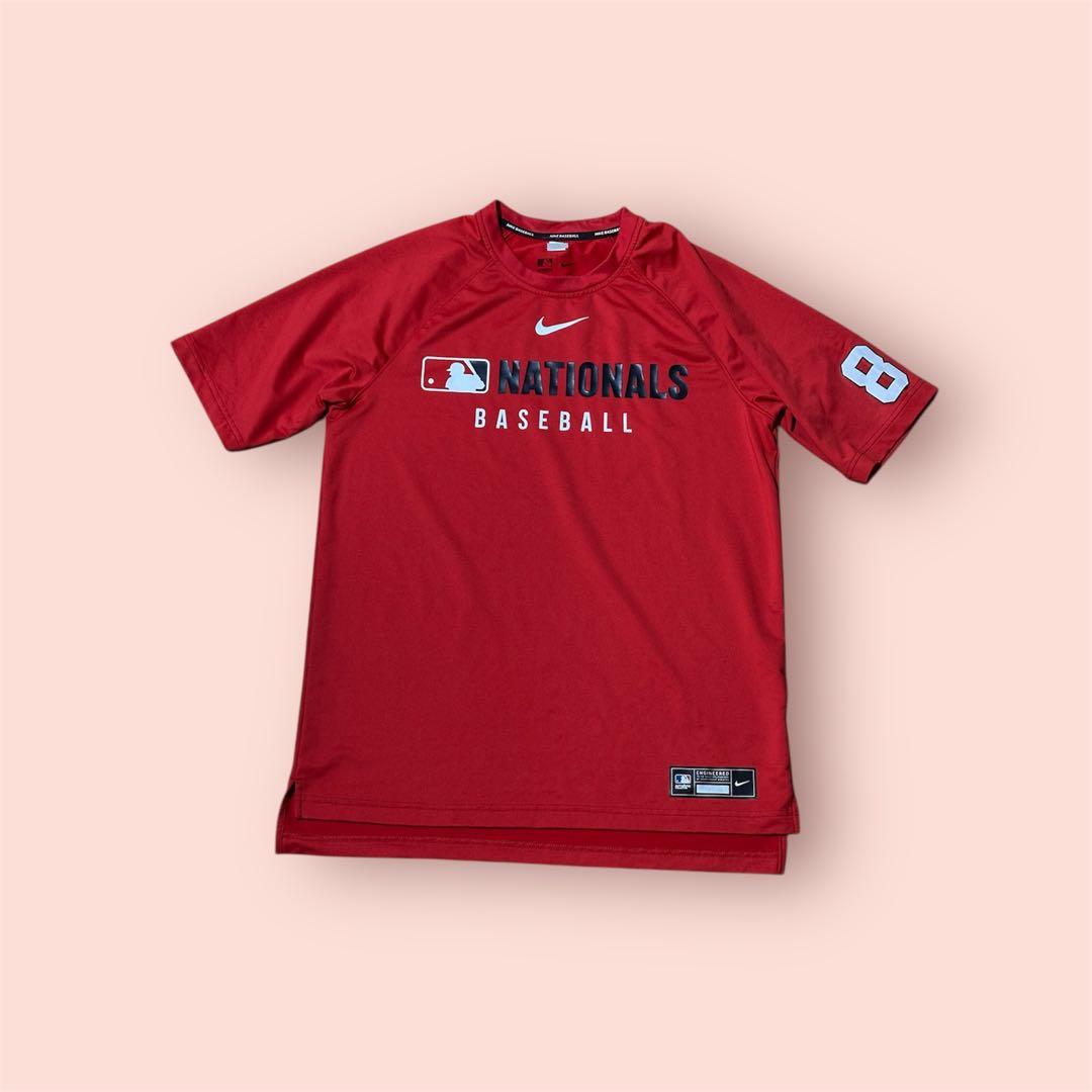 NATIONALSナショナルズMLB選手支給品UsedプラクティスシャツMサイズ
