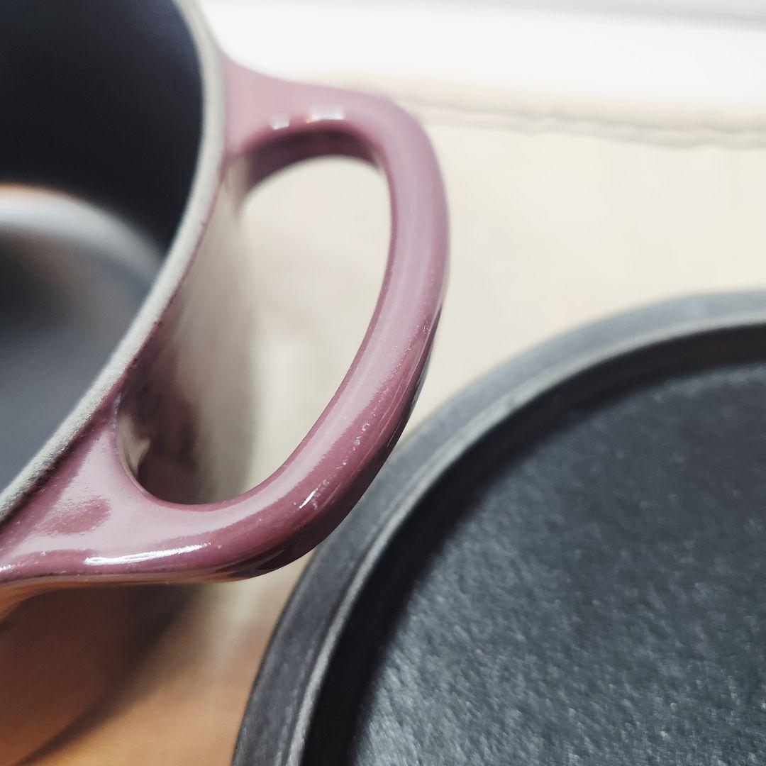 ルクルーゼ ココット ロンド 18cm フィグ ゴールドツマミ - メルカリ