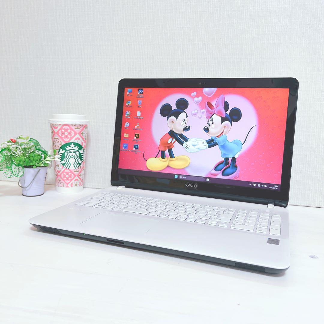 SONY、VAIO、メモリ8G、i3、オフィス、SSD、Win11、イラレ使える