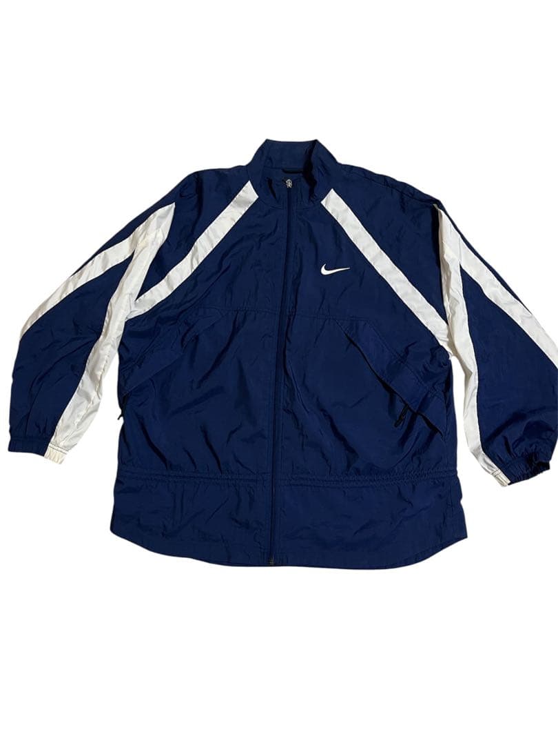 Nike ネイビー ナイロンジャケット XL - メルカリ