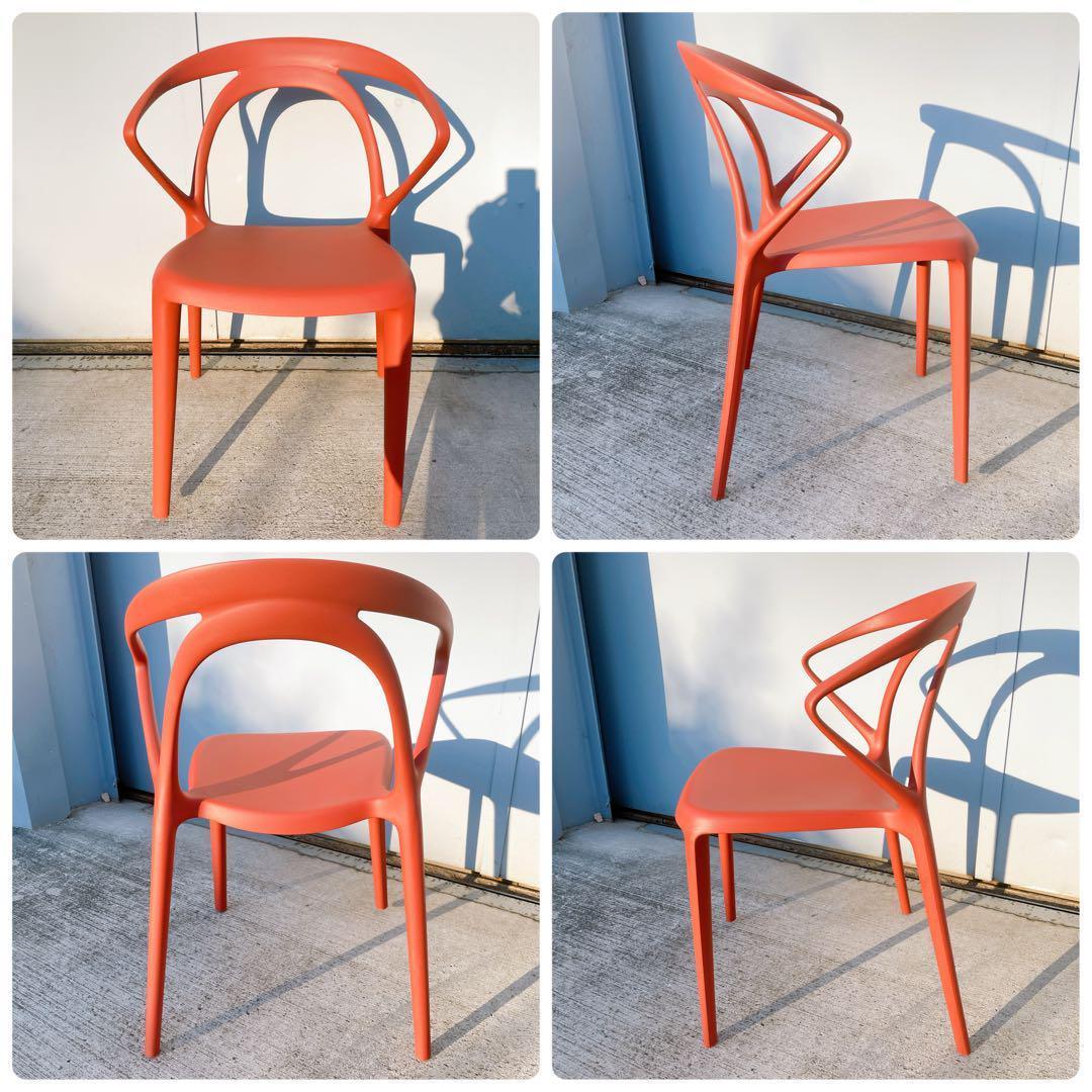 訳あり未使用品】CHERRY エルパソ ダイニングチェア レッド 2脚セット