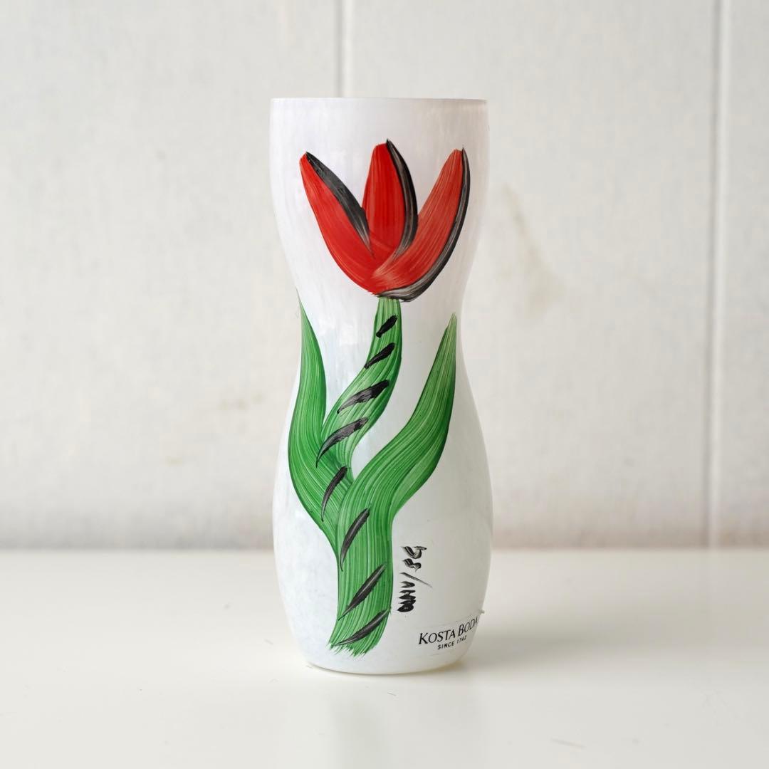 スウェーデン KOSTA BODA /コスタボダ \"TULIPA RED\" Kosta Boda（コスタボダ）／Tulip（チューリップ）・赤／ガラス