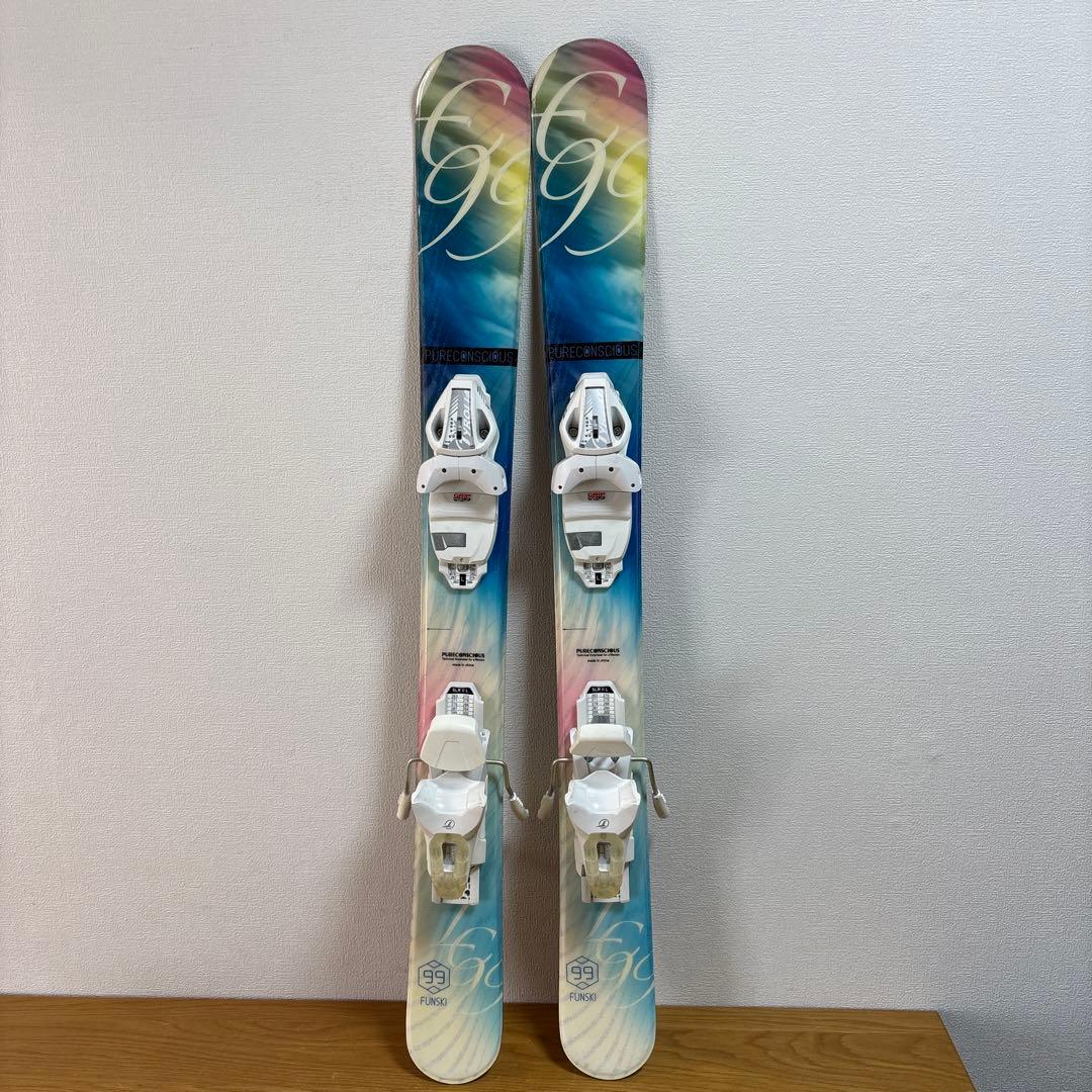 ピュアコンシャス 99cm レディースファンスキー ショートスキー板 工具