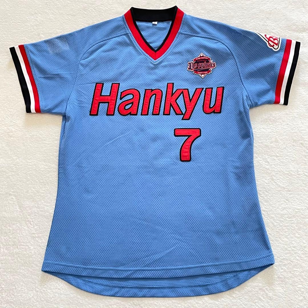 阪急ブレーブス ユニフォーム 福本豊 ビジター メッシュ 野球 刺繍