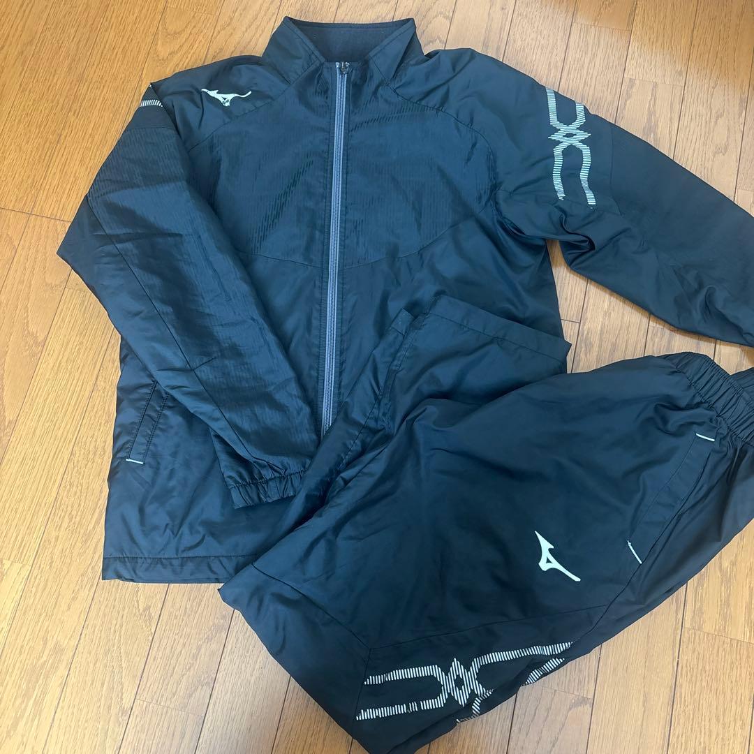 Mizuno ブラック ウィンドブレーカー 上下セットSサイズ - メルカリ