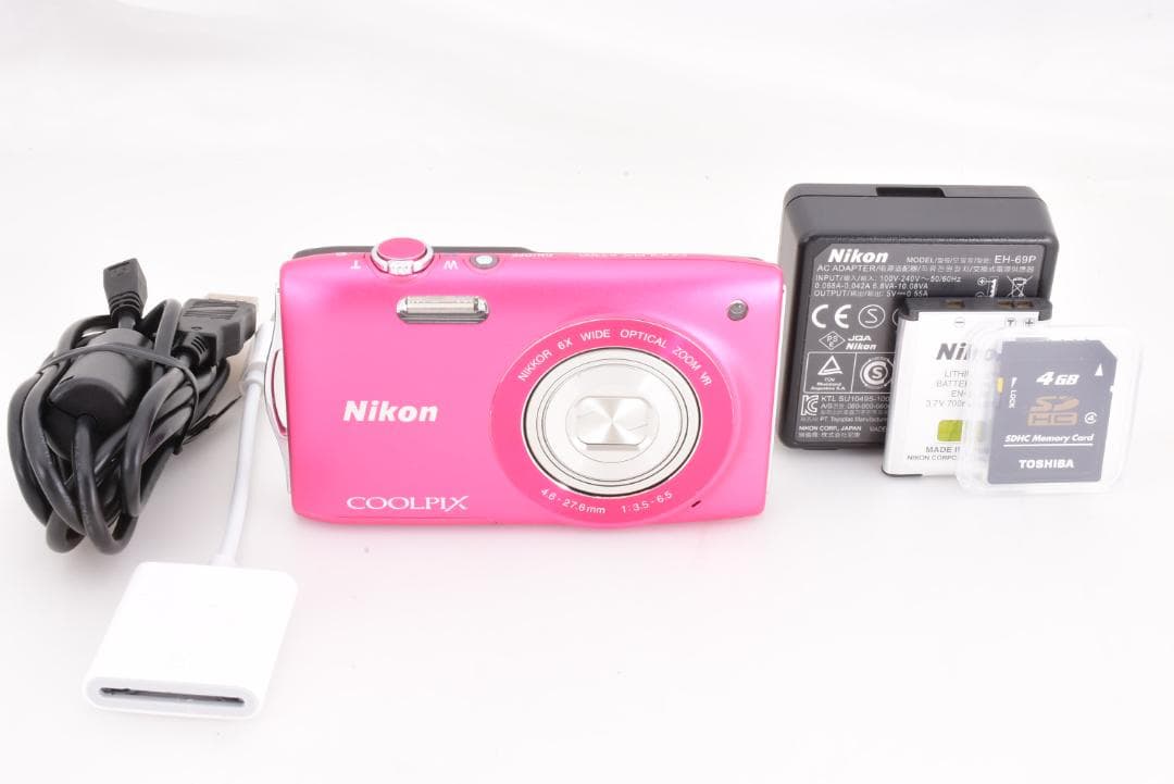 完動品】Nikon COOLPIX S3300 ピンク デジカメ 動作確認済 - メルカリ