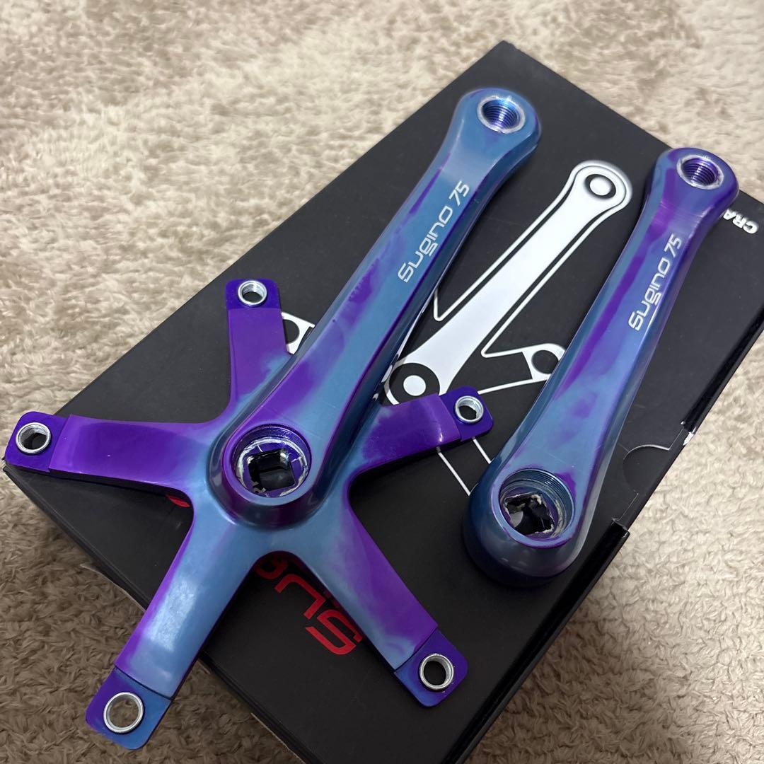 MASH MASHSF sugino75 クランクアーム 165㎜ スギノ MASH X Sugino 75 Purple/Blue Crank Arms 165 – MASH SF