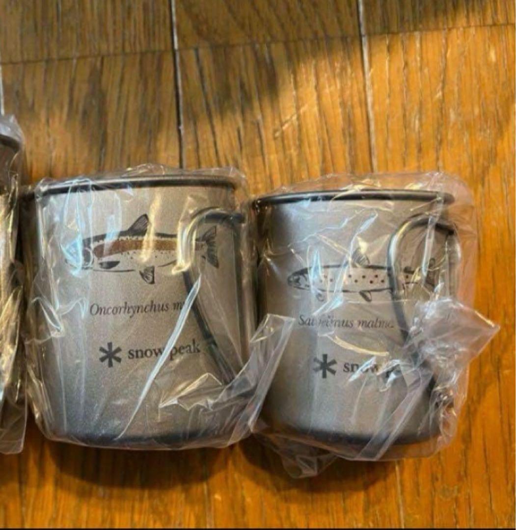 スノーピーク ２個 新品 限定デザイン チタンマグ セット 北広島 マグカップ スノーピーク 限定デザイン チタンマグ 3種セット 北広島 限定マグ