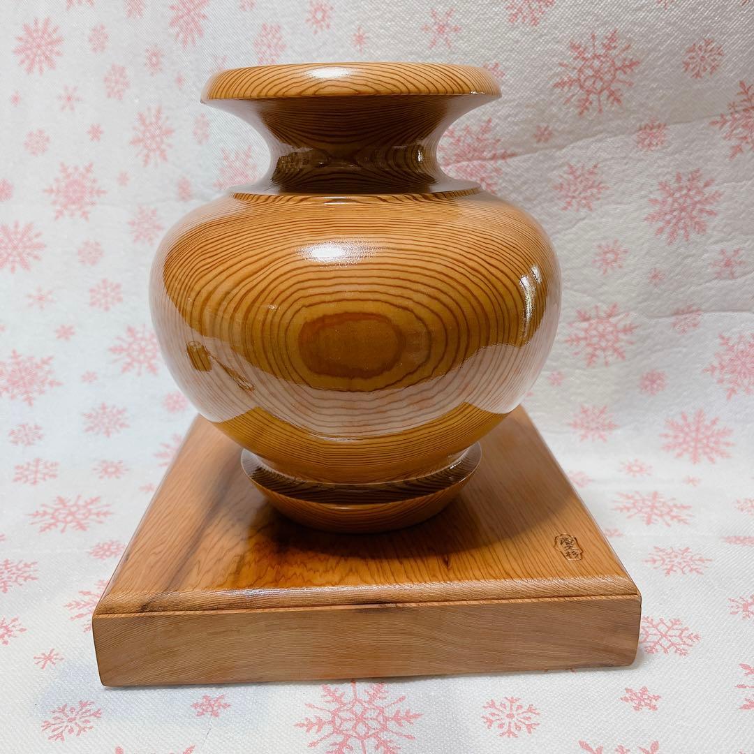 屋久杉 壺 花瓶 花台セット - メルカリ