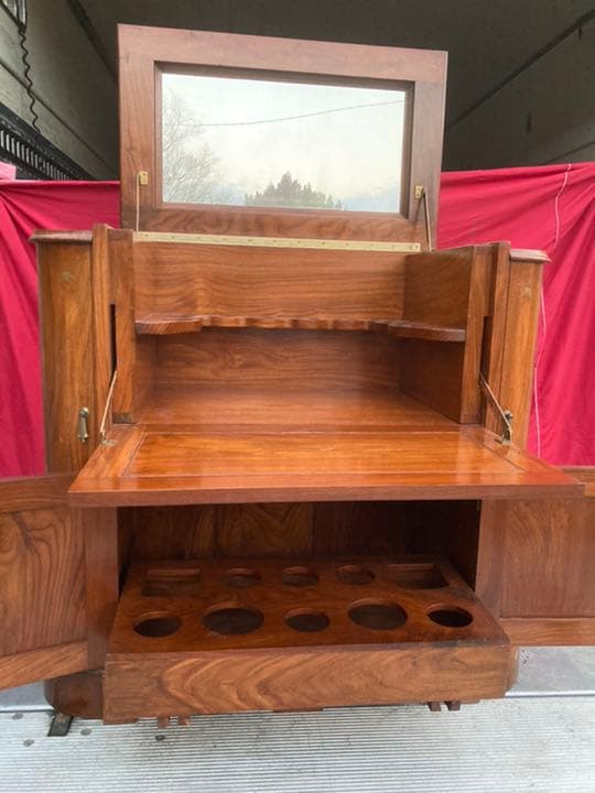 ワインラック 象嵌 アンティーク イタリア 家具 キャビネット サイド