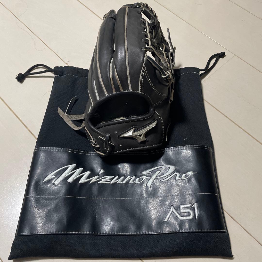 MizunoPro A51 軟式グローブイチローモデル 黒 クリーナー付き A51 - イチロー氏とMIZUNOが共同開発する、新しい野球の姿を追い求める