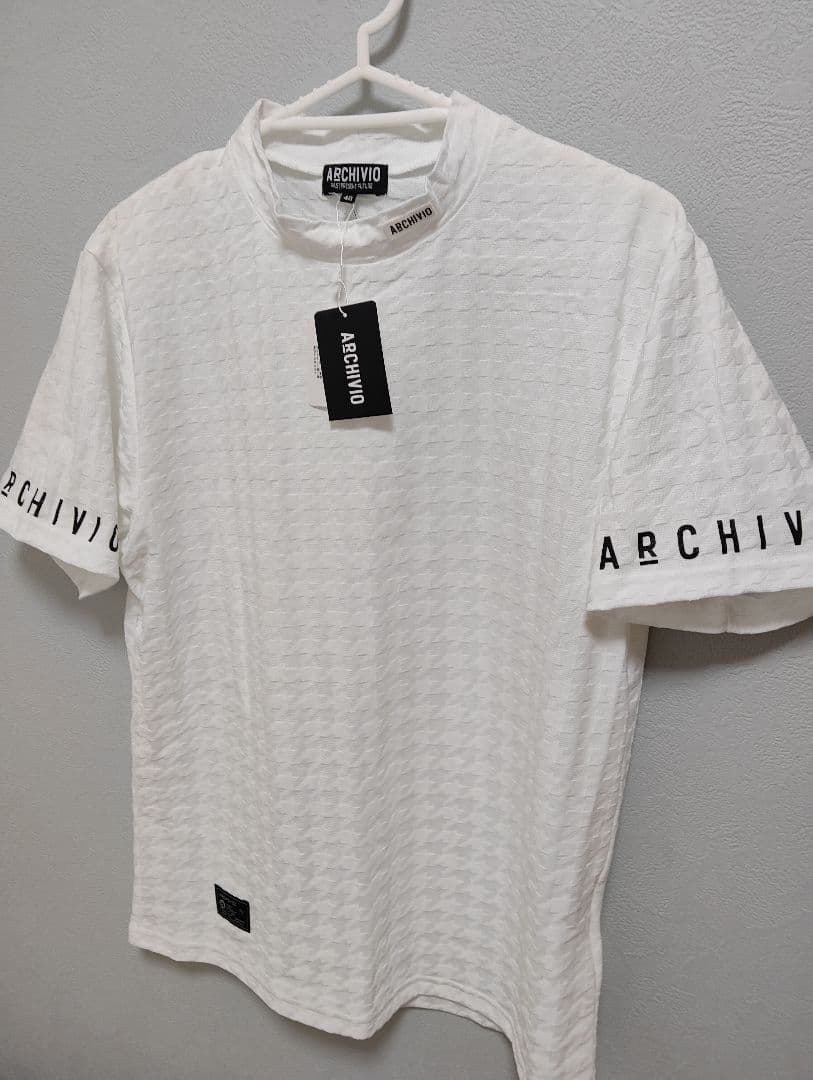 アルチビオ 総柄 モックネック ハイネック ゴルフウェア グレー