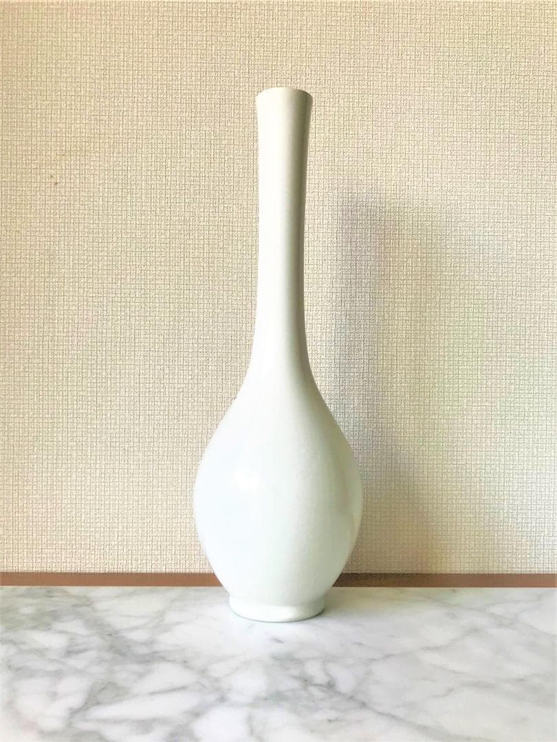 お値引！ヴィンテージ 九谷焼 一輪挿し 鶴首 白磁 極美品 極希少