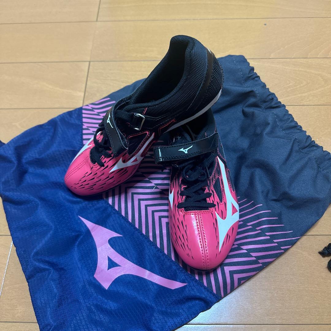 Mizuno スパイクシューズ 23.5cm ピンク/ブラック - メルカリ