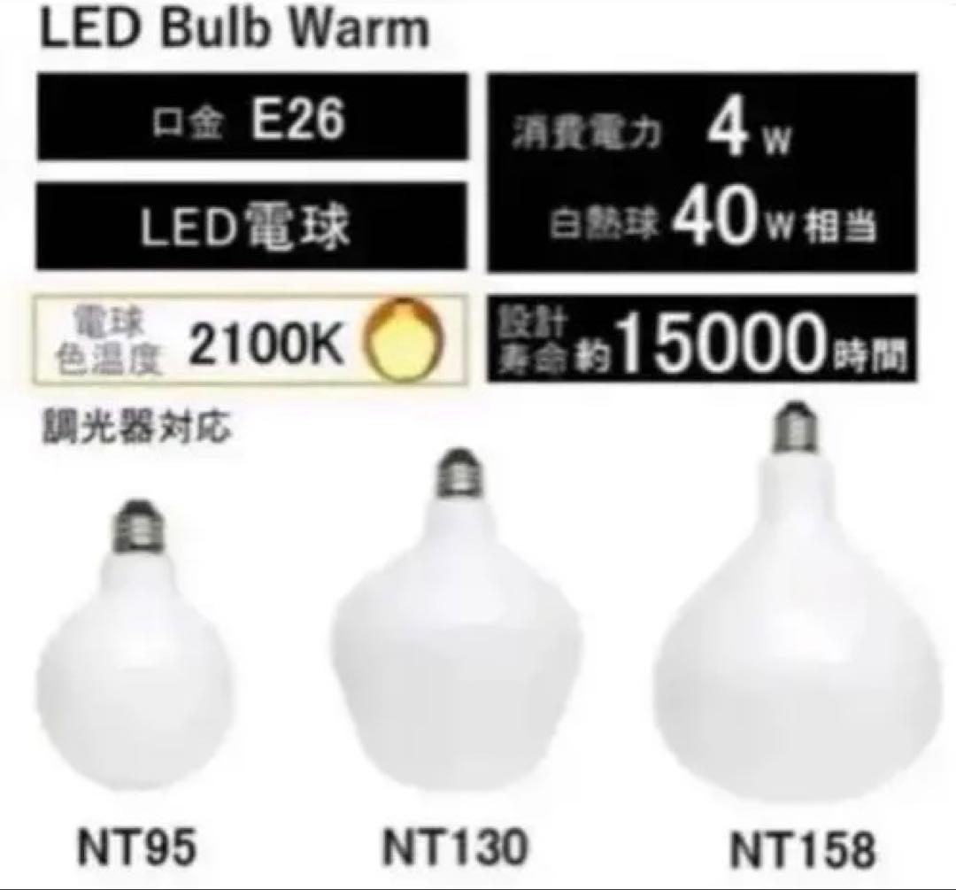 DETAIL LED電球 LEDバルブ NT130 大きな電球 - メルカリ