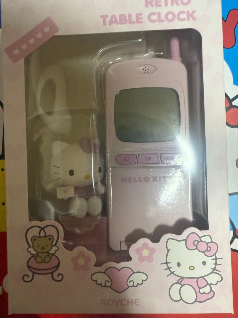 サンリオ エンジェルキティ 時計 天使 ガラケー形置き時計 - メルカリ