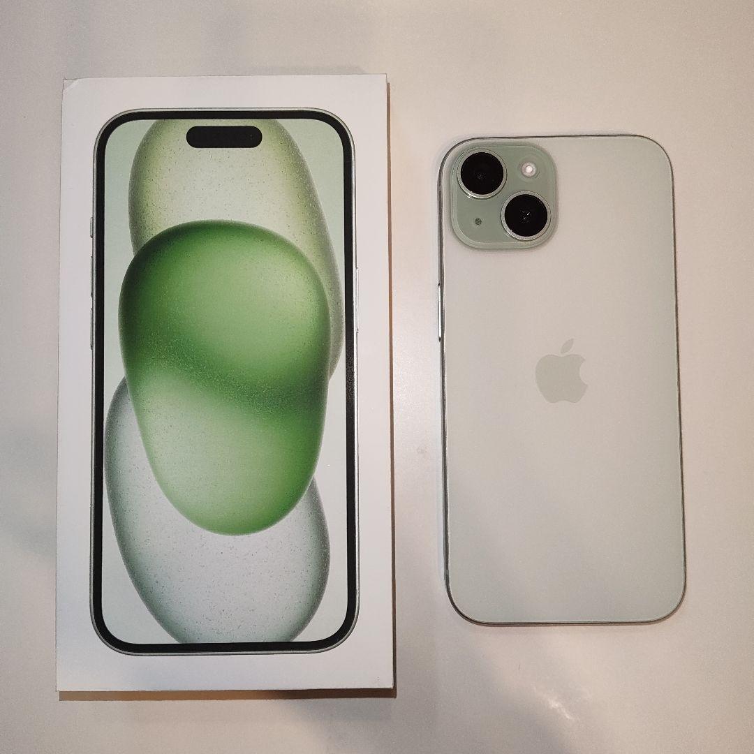 iPhone 15 128GB グリーン｜SIMフリー｜箱付｜バッテリー89％ - メルカリ