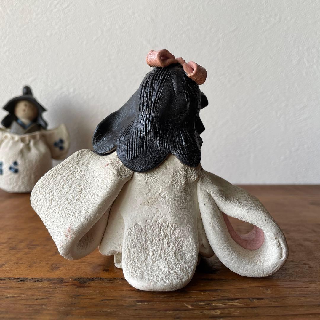 希少 陶器 焼き物 水野雅子 作家作品 雛人形 瀬戸焼 伝統文化 芸術 民