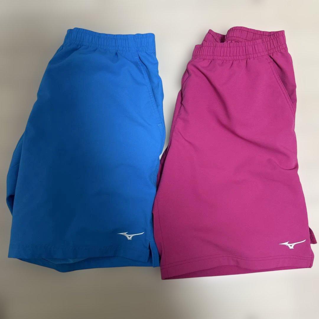 Mizuno ハーフパンツ 青 ピンク 2枚セット - メルカリ