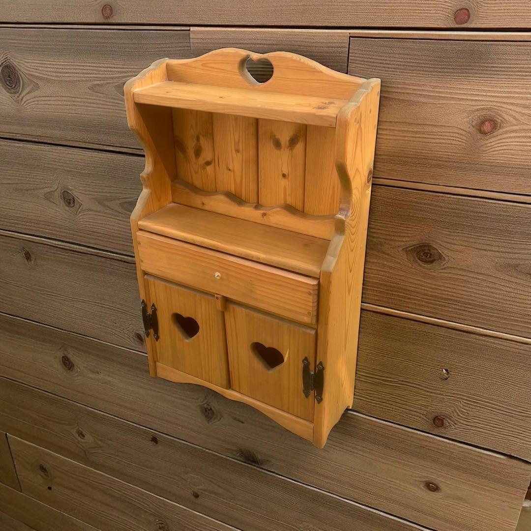 カントリー家具 アメリカン カントリー ハートシェルフ カップボード カントリーカップボード H1320 開戸タイプ / RCP-5 棚・シェルフ