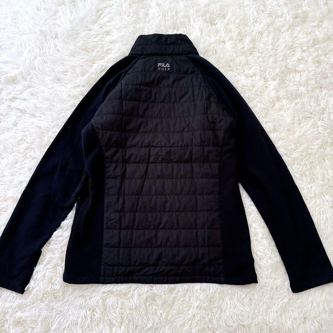 フィラゴルフ 切替 ブルゾン 中綿 ジャケット メンズ LLサイズ ブラック