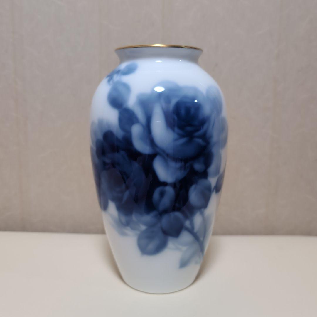 大倉陶園ブルーローズ花瓶金彩 フラワースタンド - メルカリ