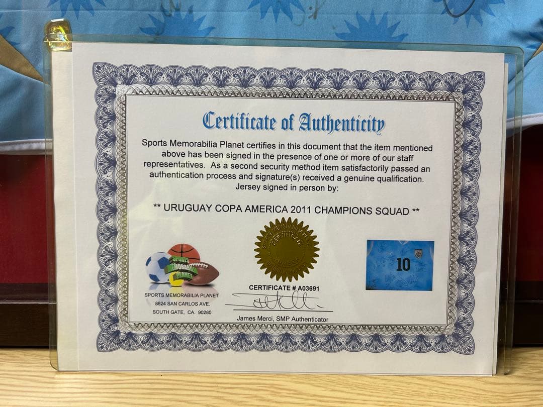 ウルグアイ代表 フォルラン 2011 コパアメリカ ユニフォーム実使用