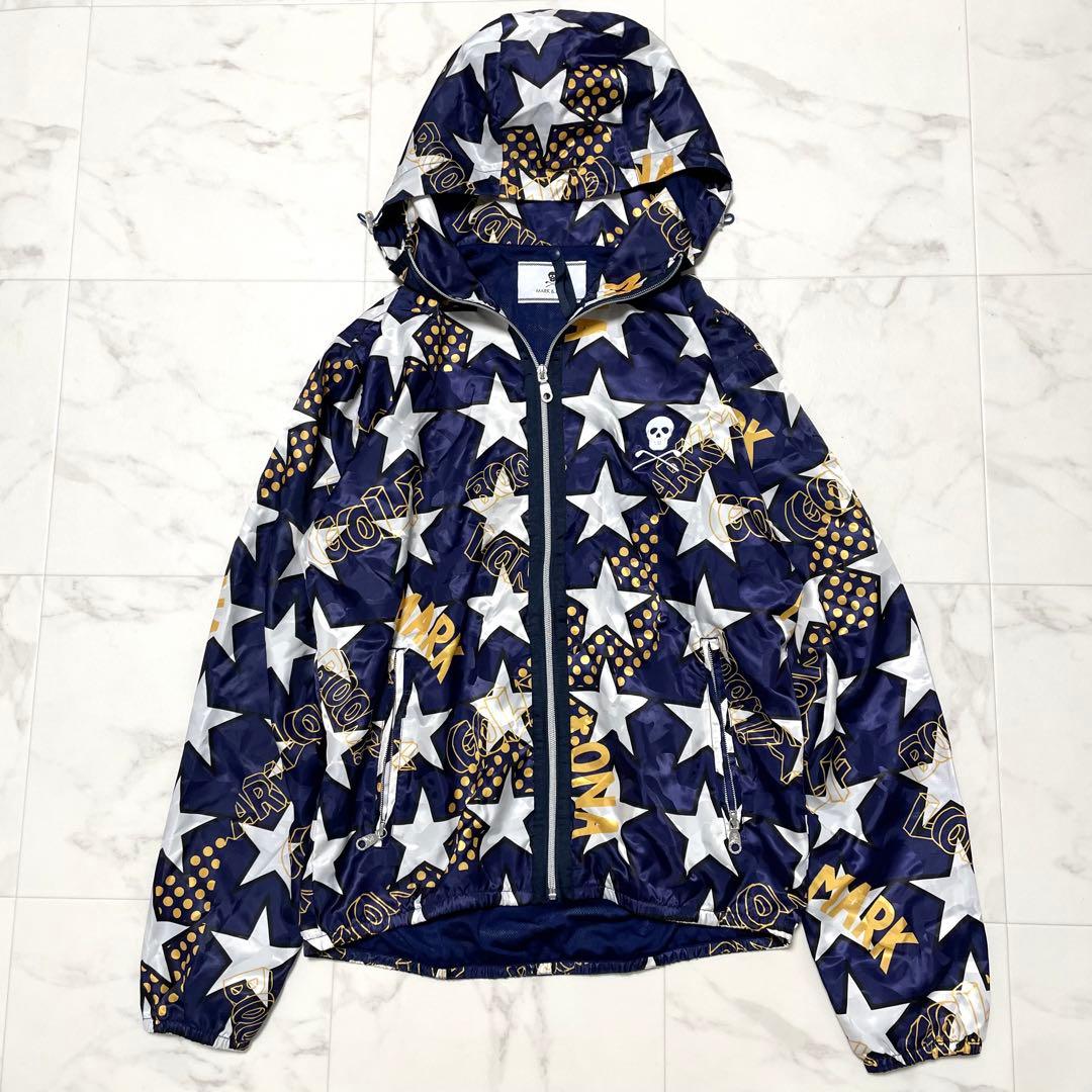 極美品 キムタク着用 マークアンドロナ ナイロンジャケット 星柄 迷彩