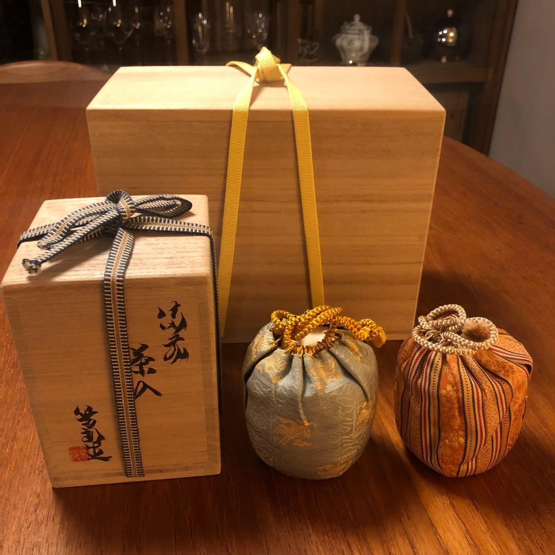 茶入　茶道具　備前 備前茶入 銘「松かげ」 鈴木宗保箱書 江戸後期 | 古美術ささき