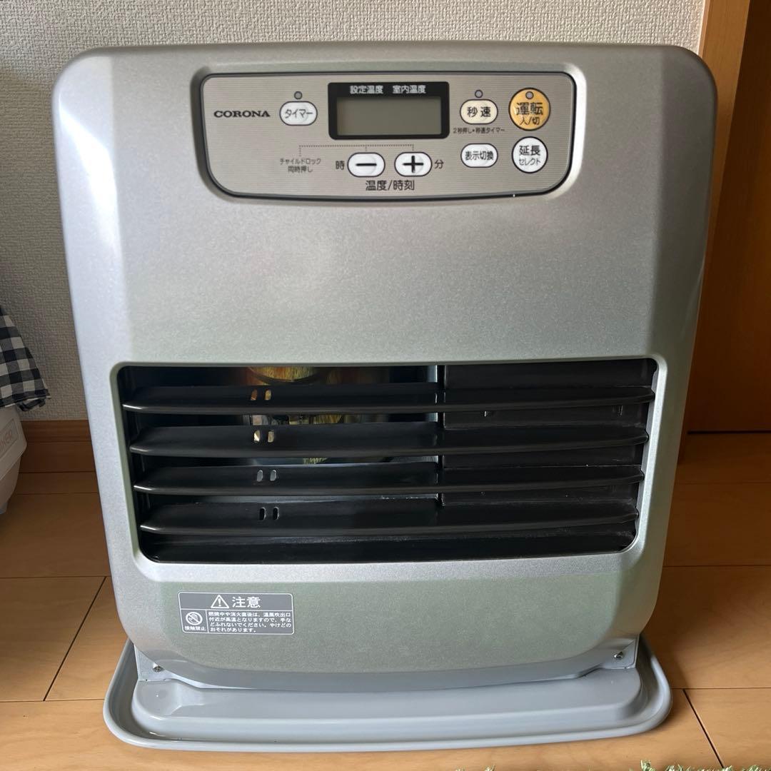 CORONA 石油ファンヒーター シルバー - メルカリ