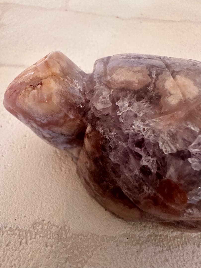 特価 アメジスト ピンクアメジスト フラワーアゲート タートル 虹 天然石