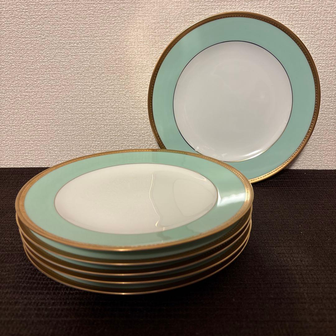 大倉陶園　メイグリーン　デザートプレート　20cm 金彩金蝕 メイグリーン 20cmデザート皿