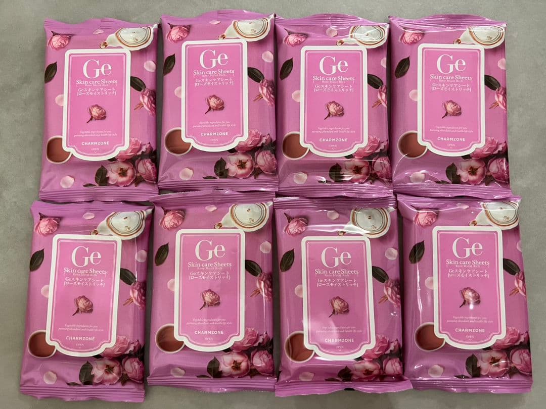 チャームゾーン Geスキンケアシート ローズモイストリッチEX 10枚×8