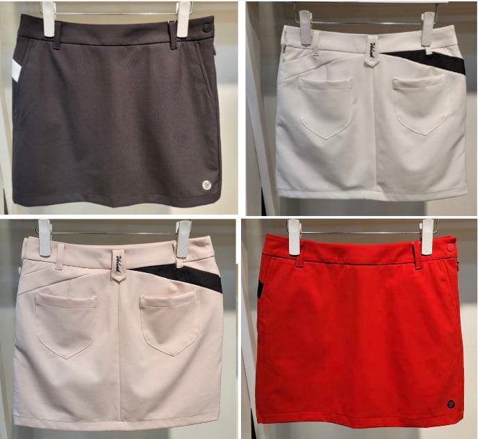 ☆VOLVIC GOLF☆ ボールビック韓国　秋用　Hラインスカート セール・アウトレット】高周波ダンボールスカート レディス(スカート