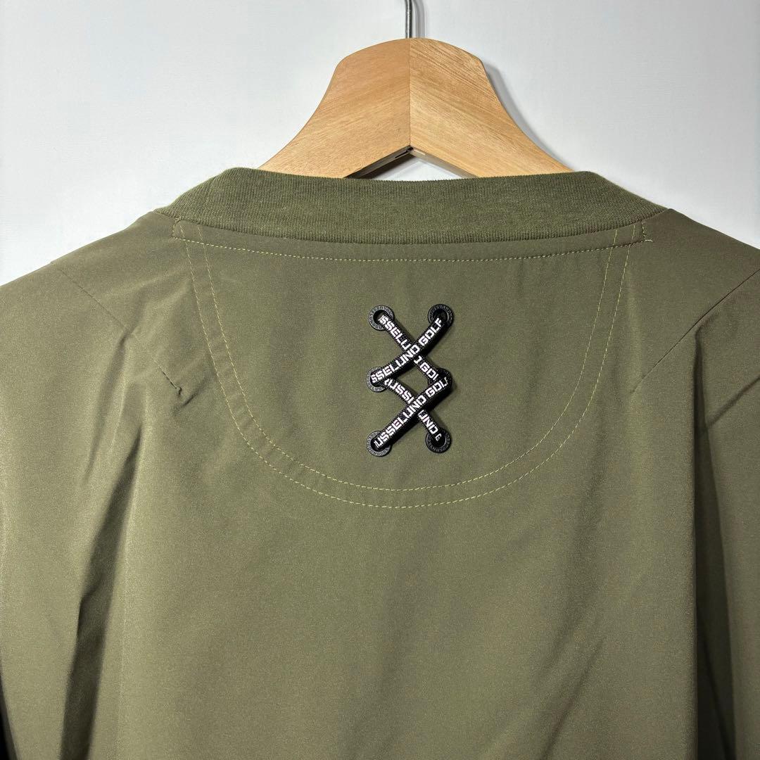 新品 ラッセルノ ゴルフ 2WAY プルオーバー ブルゾン カーキ XL 6