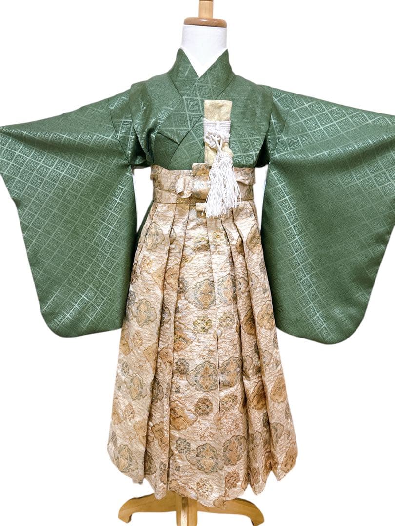 上品なカッコ良さ♡七五三 5歳 男の子 セット 一式 緑 抹茶色 鷹