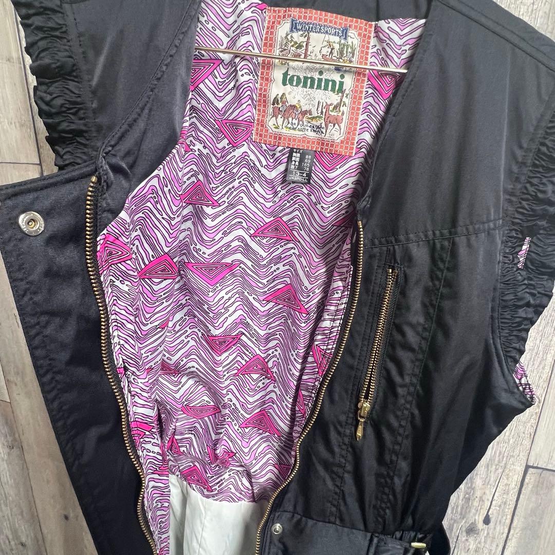 美品 レトロ スキーウェア セットアップ 紫 黒 LLサイズ - メルカリ