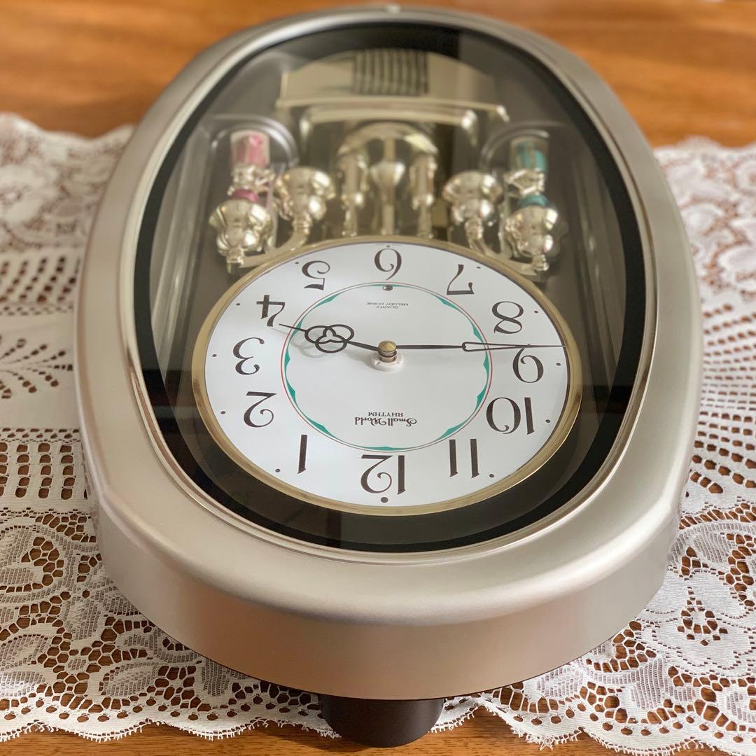 リズム 4MH740 スモールワールド メネット3 からくり 掛け時計 壁掛け