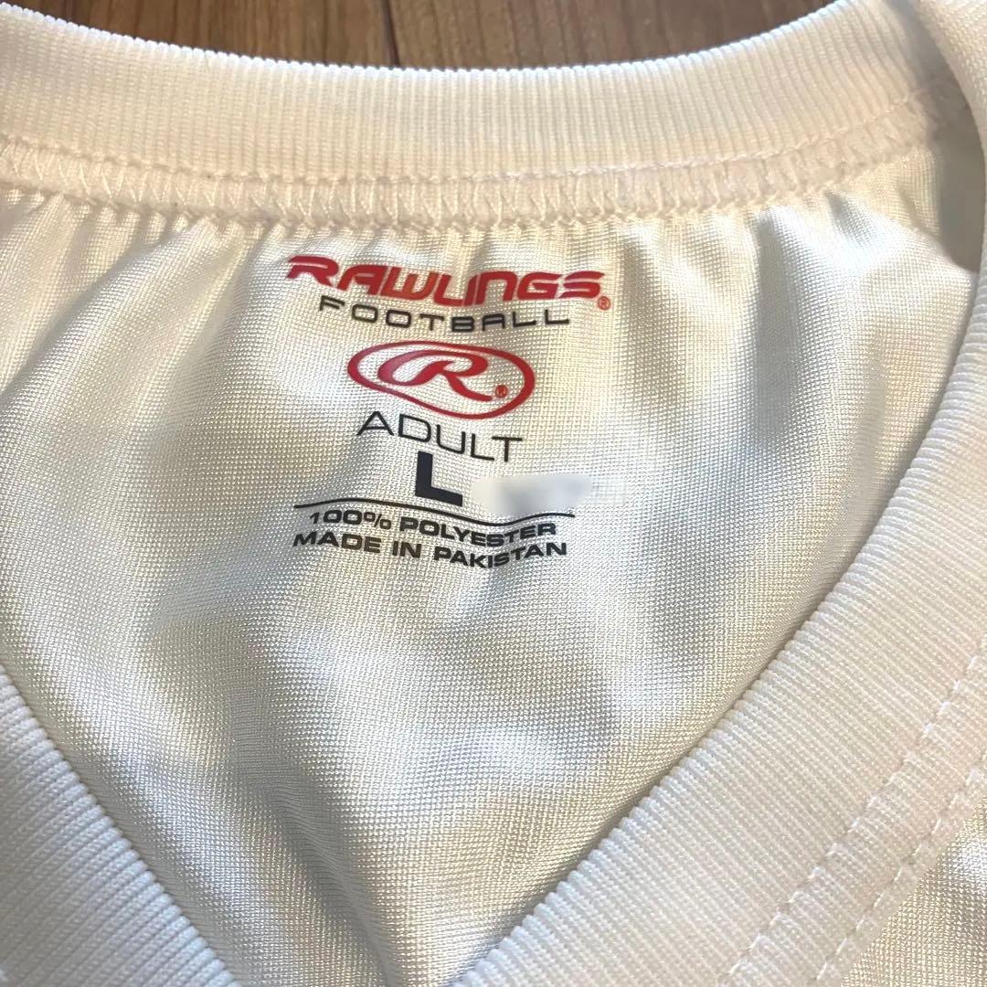 訳あり】 FJPR1 Lサイズ ローリングス ホワイト アメフトジャージ