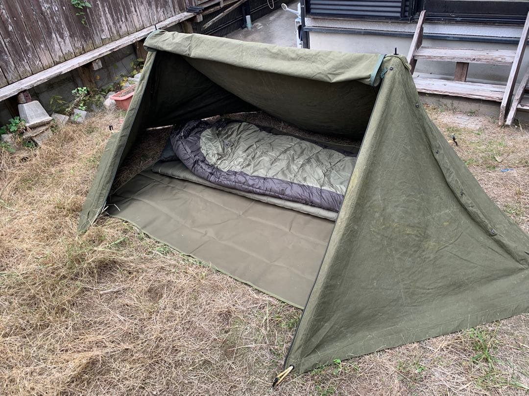 usパップテント 二股ポール付き ファスナー加工済み - メルカリ