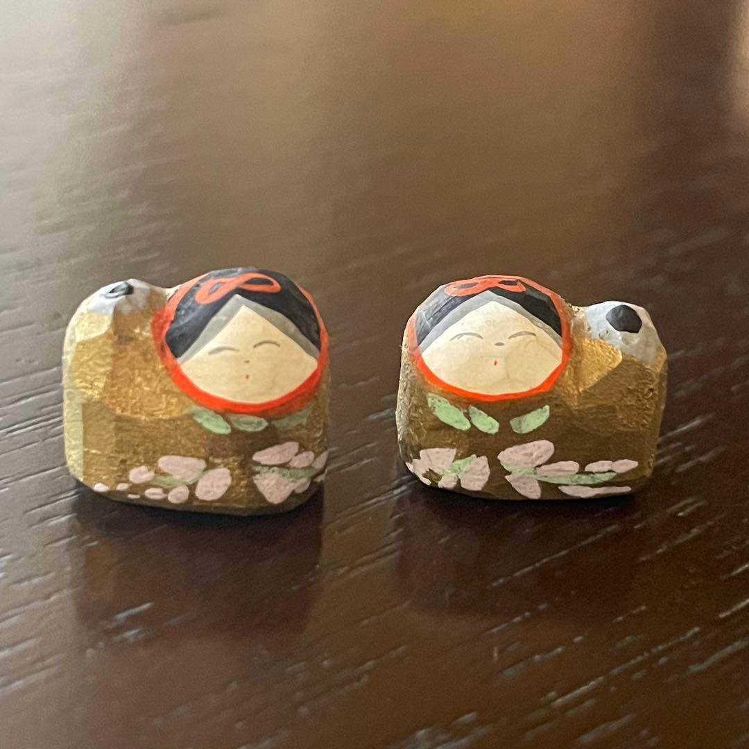 h*i様 雛人形 立雛 奈良人形 一刀彫 染川宗進 白鹿園 作家直筆の木箱